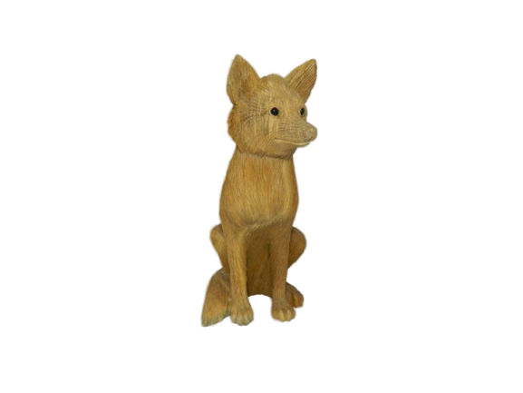 Wooden Fox Carving - Hand Carved Fox